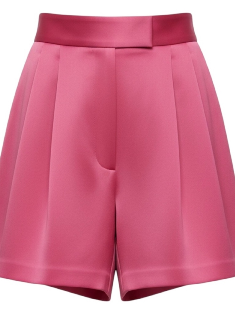 ALEX PERRY GARNET ROSE SATIN CREPE PLEAT SHORT